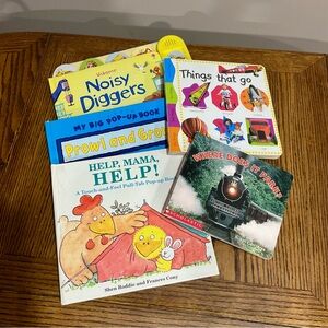 5 Interactive Books 📚 Diggers, Things Go, Prowl & Growl, Help Mama, Where Park
